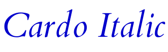 Cardo Italic 字体